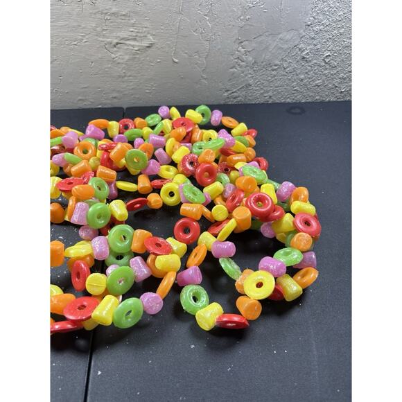 Blow Mold Life Saver & JuJu Beans Vtg Christmas Garland Plastic Hong Kong 18' - Picture 3 of 7